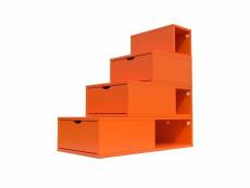 Escalier cube de rangement hauteur 100 cm orange ESC100-O