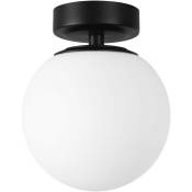 Forlight - Giro Lampe à toit de salle de bain avec IP44 pour l'ampoule E14 en sphère. Plafond de plafond noir - Blanc