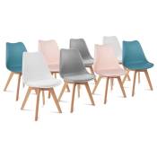 Idmarket - Lot de 8 chaises scandinaves sara mix color