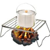 Kinsi - Acier Inoxydable Barbecue Grill, Pliable, vertical,