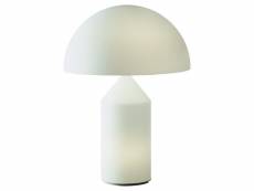 Lampe design atollo (h70cm) en verre de murano opale
