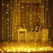 Led Rideau Lumières avec Fonction , 3 × 3M 300 led Lumières de Chaîne de Fenêtre de Rideau , Guirlande Lumineuse de Fée, Décor de Lampe de Mariage de