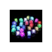 Lot de 12 Coloré Glaçon Lumineux LED,Lumineux pour Mariage Club Bar Boisson ktv Décoration Veilleuse Party de Mariage Décor - Groofoo