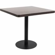 Maisonchic - Table de bistro Table de jardin | Table de bar Marron foncé 80x80 cm mdf 79719 - Brun