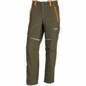 Pantalon de protection anti-coupures KOX Vento 3.0 vert/orange, taille eu 54 / fr 48 - Vert/orange