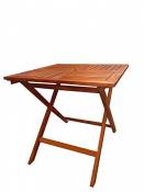 PJ Table Portable Pliante en Bois, Table Pliante (80x80