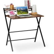 Relaxdays - Table de travail pliable,peu encombrant, avec étagère,pour la maison, pour ado, 92x84x60cm, choix de couleurs