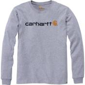 T-shirt manches longues gris - Logo poitrine - Taille XL - Carhartt