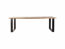 Table à manger 160x90cm en bois de manguier et métal