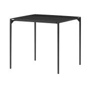 Table à manger carrée en acier noir 80 x 80 cm Novo