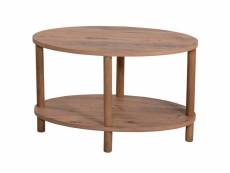 Table basse ovale kregi l70xp43cm bois clair