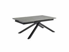 Table extensible 160-240 cm céramique gris marbré pied torsadé - arizona 05 65087491_65087498