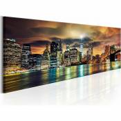 Tableau ciel new-yorkais - 150 x 50 cm - Multicolore
