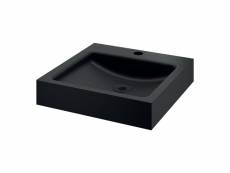 Vasque suspendue rectangulaire 39,5 cm en inox noir - unito