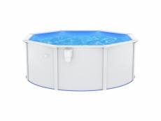 Vidaxl piscine avec parois en acier 360x120 cm blanc