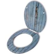 vidaXL Siège de toilette avec couvercle en MDF Design de vieux bois