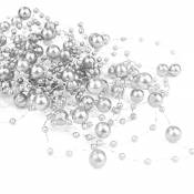 6,5 M perlengirlanden guirlandes de perles argenté