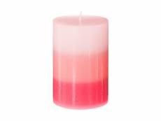 Atmosphera - bougie tricolore parfumée rose h 10 cm