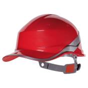 Casque de chantier rouge forme casquette baseball Delta