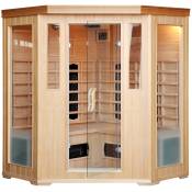 Concept-usine - Sauna infrarouge chromothérapie luxe 3/4 places narvik - beige