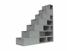 Escalier cube de rangement hauteur 175 cm gris ESC175-G