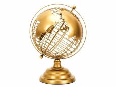 Globe terrestre décoratif en métal - doré