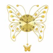 Grand papillon salon balançoire horloge murale élégant moderne montres personnalisé chambre table horloge