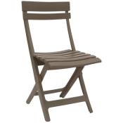 Grosfillex - chaise miami pliante 42X50X80 coloris taupe - taupe