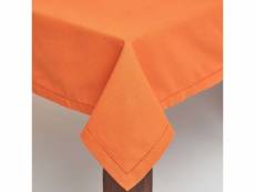 Homescapes nappe de table ronde en coton unie terracotta - 178 cm KT1443D
