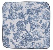 Housse de coussin imprimée floral - Bleu - 40 x 40 cm