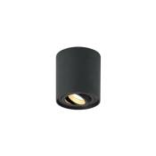 Inspired Lighting - Inspired Deco - Rico - Projecteur cylindrique réglable monté en surface, 1 lumière GU10, noir sable