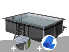 Kit piscine composite Gré Avant-Garde rectangulaire 4,66 x 3,26 x 1,24 m + Bâche de protection + Bâche à bulles