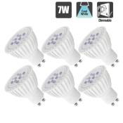 Lampe Ampoules Spot LED Dimmable GU10 7W Blanc Froid 5000K Haute Luminosité pour Spot LED Encastrable et Rail Luminaire Spot ENUOTEK