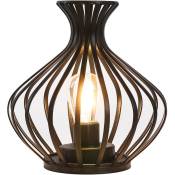 Lampe de table en forme de vase en métal de 22cm de haut rétro lumière led veilleuse lampe de table décorative