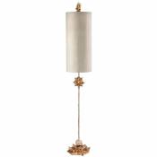 Lampe de table, lampe d'appoint, lampe d'appoint, acier, or, blanc, H 100,7 cm, 1 lumière