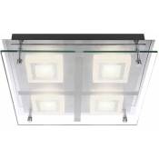 Led plafonnier cube de verre chrome spot éclairage de salon lampe de couloir Globo 49206-4