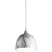 Les Tendances - Lampe suspension métal effet marbre blanc Reizo