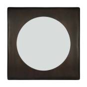 Miroir carré en acajou massif brun foncé 100 x 100