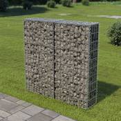 Mur à gabion avec couvercles Acier galvanisé 100x20x100 cm - Fimei