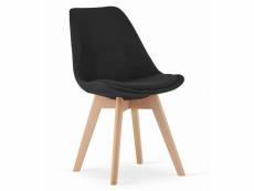 Norni - lot de 4 chaises de salle à manger - 48.5x54x84 cm - chaise de table style moderne - noir