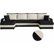 Palozi Sofa - Canapé panoramique Kris - Blanc/Noir
