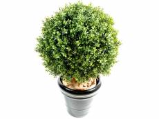 Plante artificielle haute gamme spécial extérieur / buis artificiel boule uv - dim : h.88 x d.70 cm