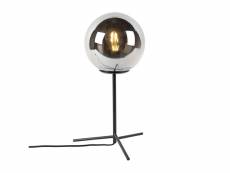 Qazqa led lampes de table pallon - argenté - art deco - d 300mm