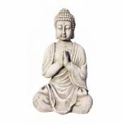 Statue Bouddha méditation 32cm. Pierre reconstituée Couleur Moss