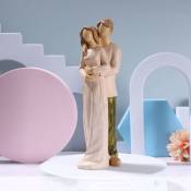 Statue de couple Décorations de gâteau de mariage,