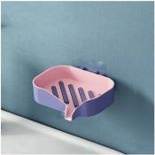 Sunxury - Barre porte-savon porte-savon double couche porte-savon boîte à savon mural salle de bain drain porte-savon pour salle de bain cuisine