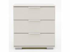 Table de chevet enfant de 3 tiroirs coloris blanc - dim : l.52 x h.58 x p.38 cm - pegane -