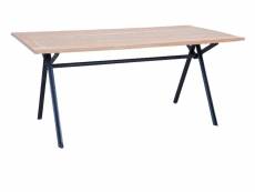 Table en acacia coloris brun/noir, 180 x 90 x 76 cm