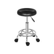 Tabouret de Bureau Tabouret à roulettes Professionnel Rotation à 360° Chaise a Roulette Salon de Massage Cuisine Bureau Hauteur Réglable pour