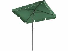 Tectake parasol vanessa 200 x 125 cm réglable en hauteur et inclinable - vert 403137